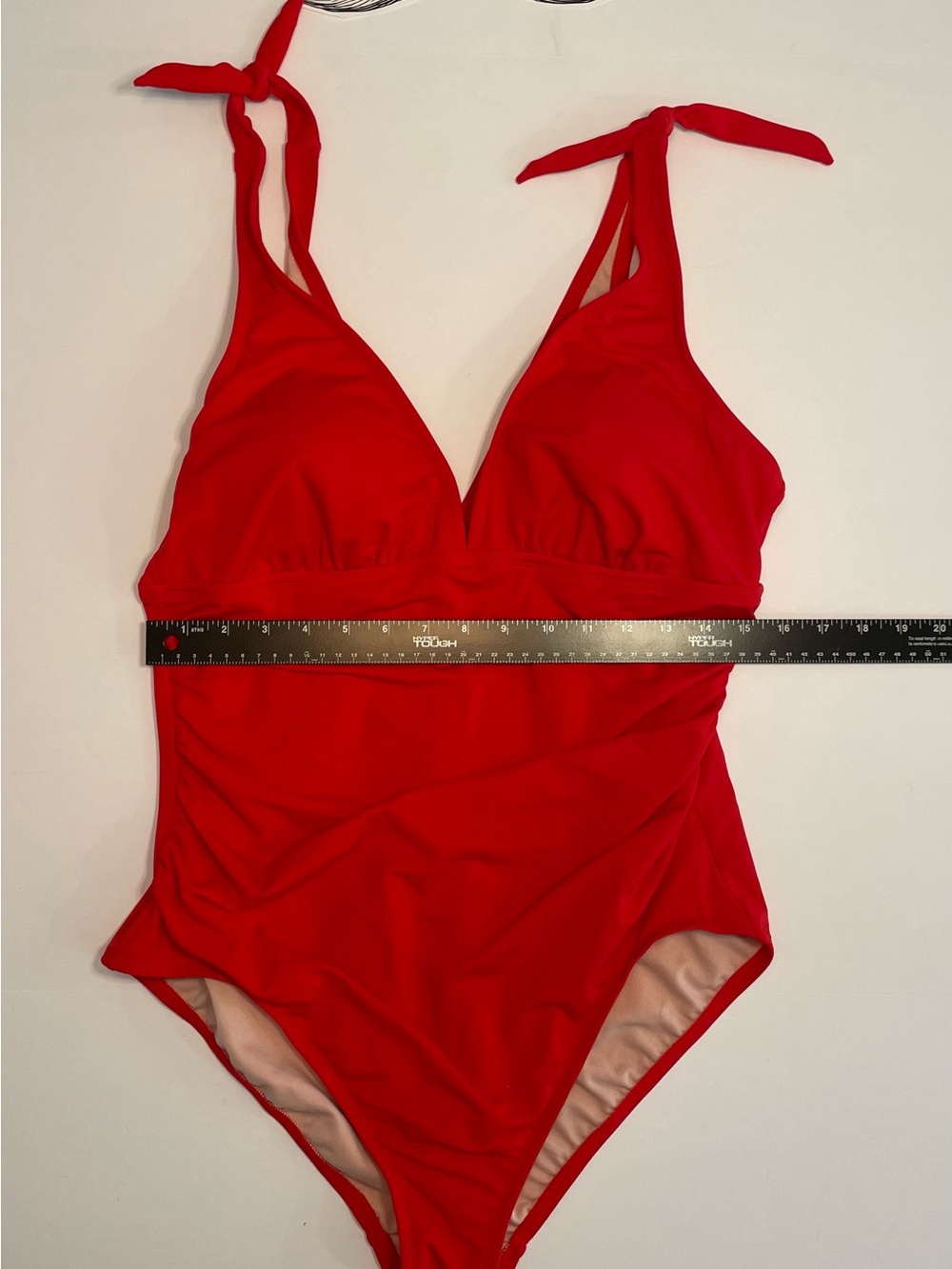 Kona Sol Red Tie-Shoulder One-Piece Swimsuit